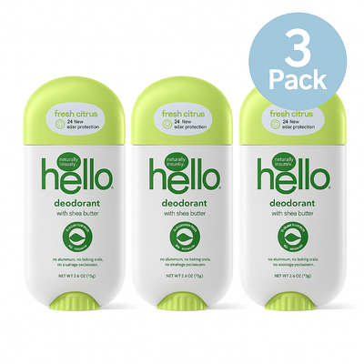 Hello Deodorant – Fresh Citrus – Pack of 3 (2.6 oz each) 1