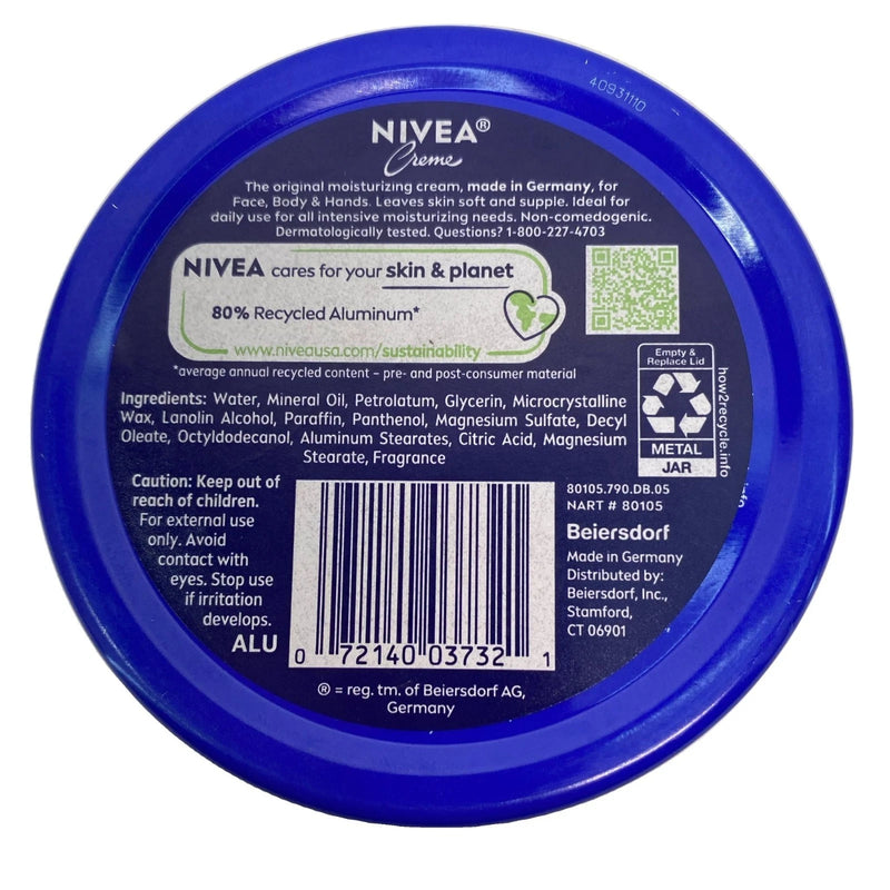 Nivea Creme Moisturizing Cream 6.8 Oz 3 Pack New