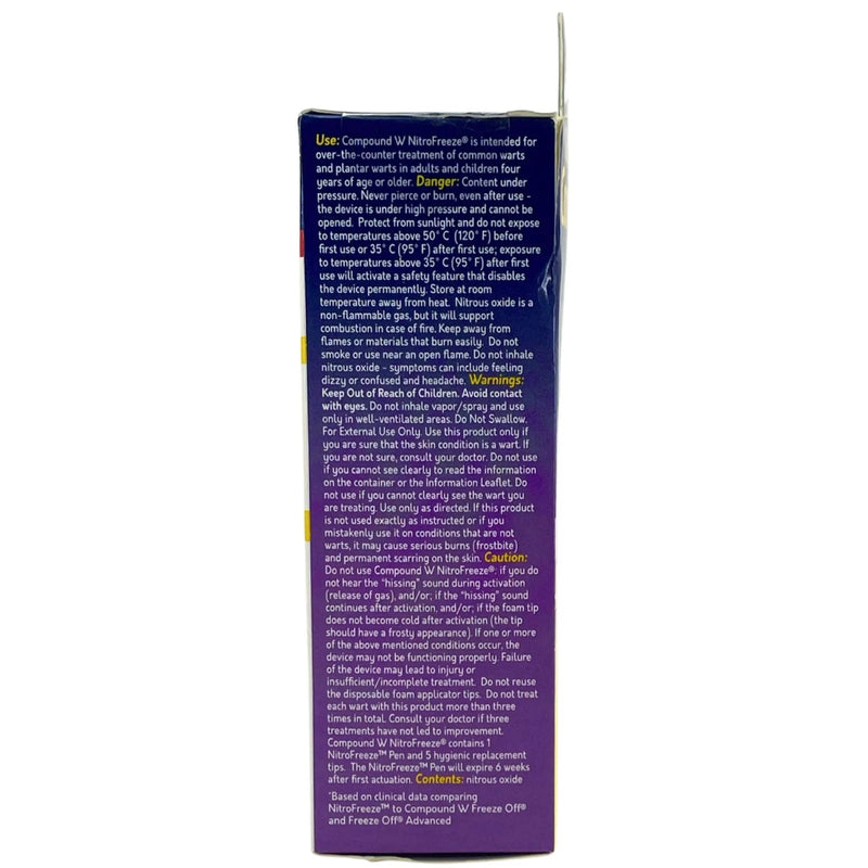 Compound W NitroFreeze Maximum Freeze Pen Remover 5 Replacement 1 Pack Exp 10/27