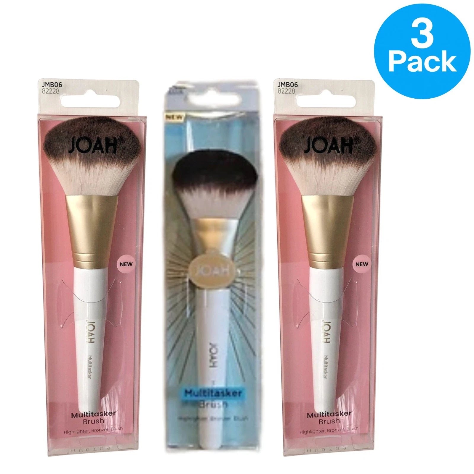 JOAH Multitasker Brush Highlight Bronzer Blush 3 Pack New