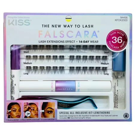 KISS Falscara Lash Extension Kit with 36 Wisps – New