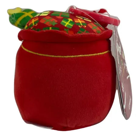 Squishmallows Lowell the Christmas Santa Sack Clip - 3.5" Plush - Set of 2 Pack
