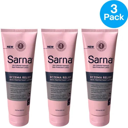 Sarna Eczema Relief Skin Protectant Lotion 2% Colloidal Oatmeal 7.5oz 3 Pack