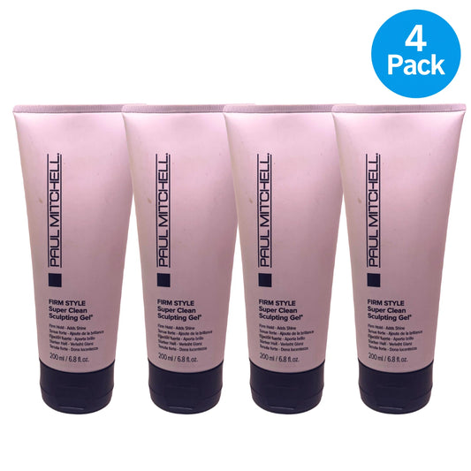 Paul Mitchell Firm Style Super Clean Sculpting Gel Firm Hold 6.8 oz 4 Pack New
