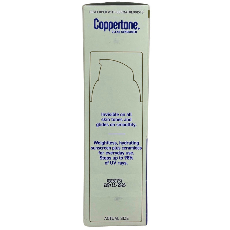 Coppertone Every Tone Clear Sunscreen Face Invisible Finish Broad Spectrum SPF60