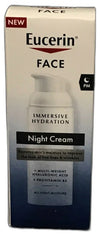 Eucerin Face Immersive Hydration PM Night Cream 2.5oz Overnight Pack of 2 New