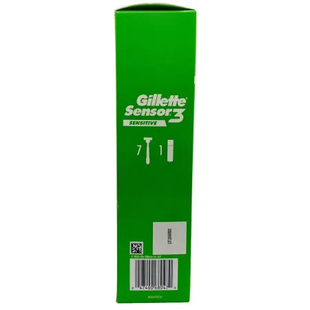 Gillette Sensor3 Sensitive Gift Pack – 7 Razors + Shave Foam 2 oz – New 3