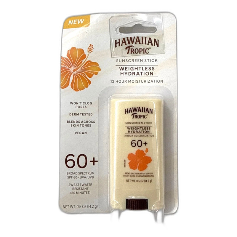 Hawaiian Tropic Weightless Hydration Stick SPF 60 0.5oz Sunscreen Exp 09/28 New