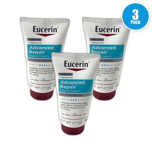 Eucerin Advanced Repair Hand Cream 2.7oz for Very Dry Skin Pack of 3 New