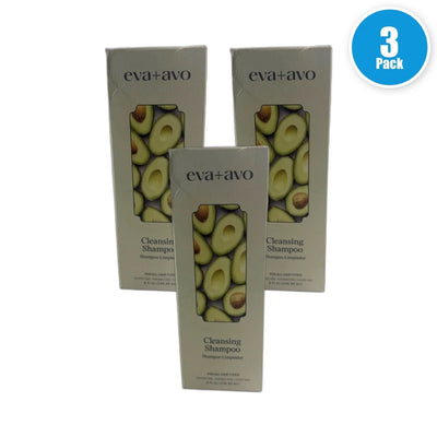 Eva+Avo Cleansing Shampoo Avocado Rosemary Oil 8oz Hair Care Pack of 3 New