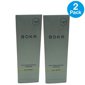 BOKA Ela Mint Nano Hydroxyapatite Toothpaste 3.4 oz 2 Pack New