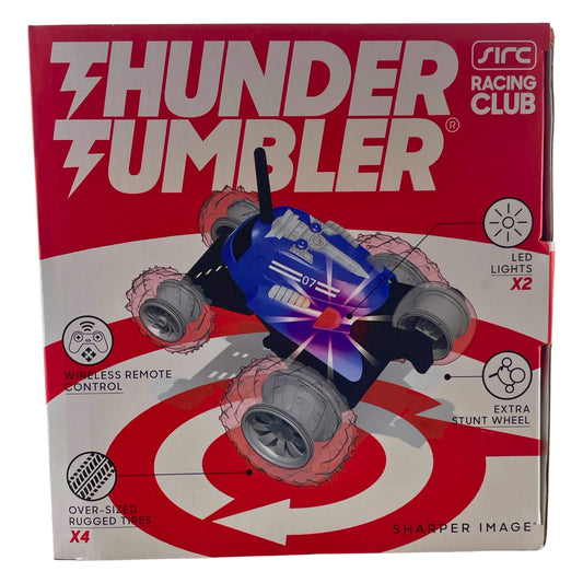 Sharper Image Thunder Tumbler 360 Spinning RC Car Blue 1 Pack New