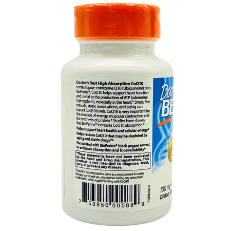 Doctor’s Best High Absorption CoQ10 with BioPerine 100 mg 60 Softgels New 3