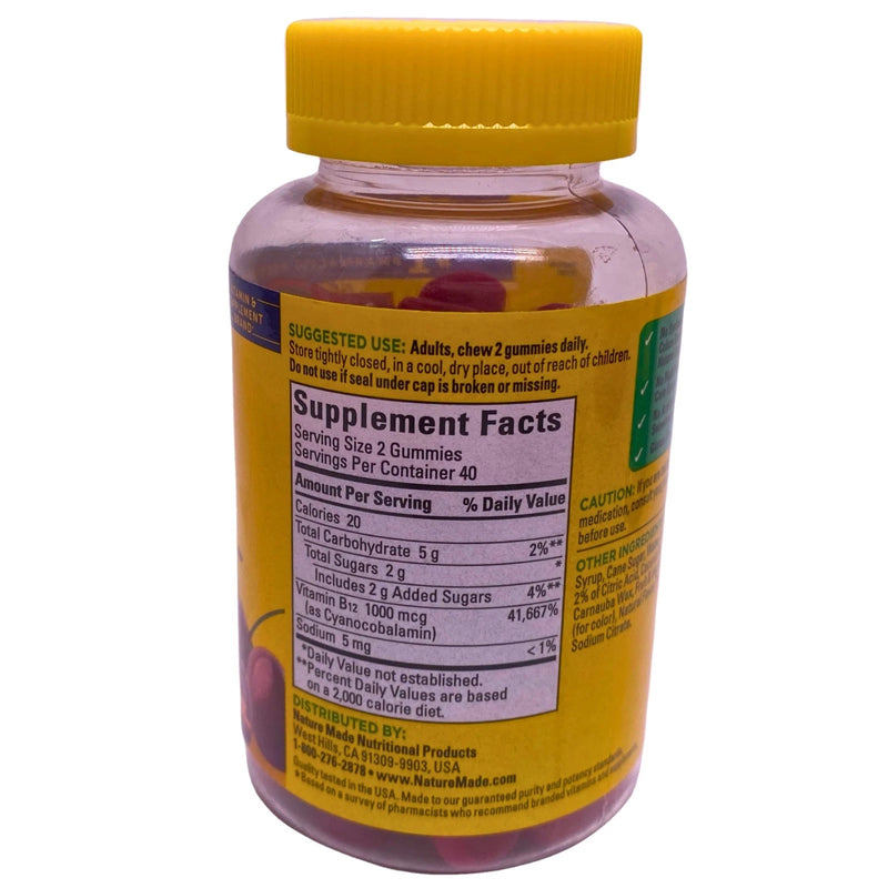 Nature Made High Absorption Magnesium Glycinate 100 mg & Energy B12 Gummies 3 Pa