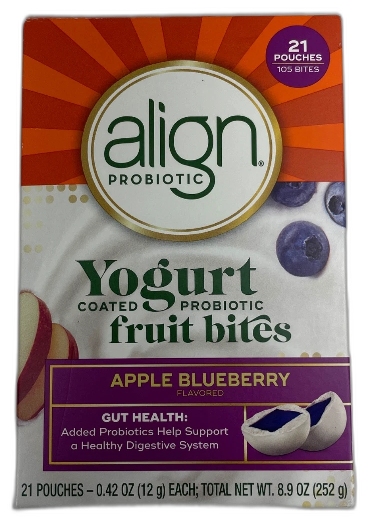 Align Probiotic Yogurt Coated Fruit Bites 84 Total Exp 01/27 Pack of 4 New