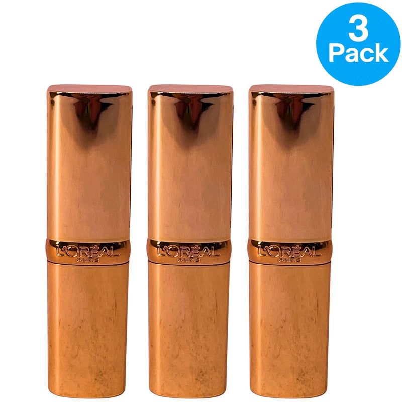 L'Oreal Colour Riche Lipstick 825 Bronzine Shimmer 3-pack set showing bronze shimmer shade tubes