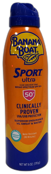 Banana Boat Sport Ultra Clear SPF 50 Sunscreen Spray 6oz Exp 01/27 Pack of 9 New