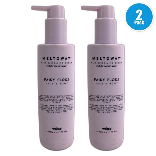 Wakse Meltoway Fairy Floss Face and Body Hair Dissolving Cream Pack of 2 New