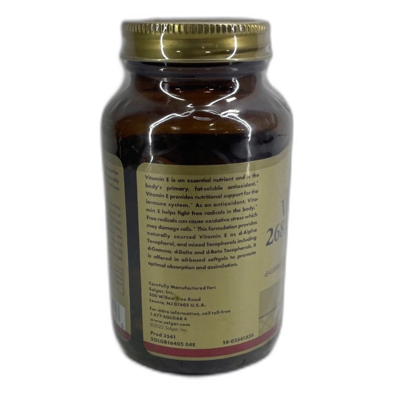 Solgar Vitamin 268 400 Tocopherol Mixed 100ct 200 Total Exp 07/27 Pack of 2 New