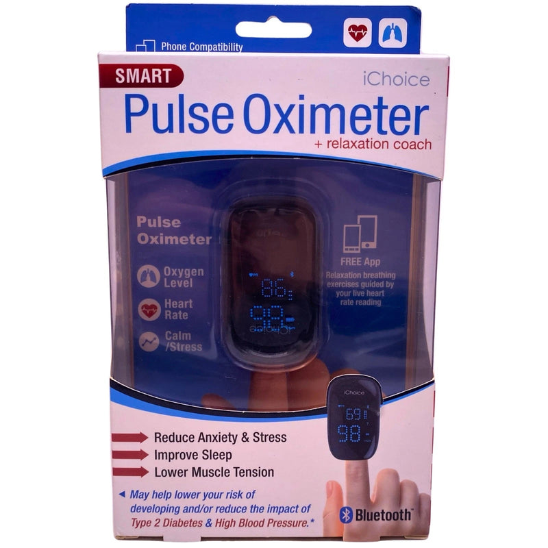 iChoice SMART Pulse Oximeter Bluetooth Relaxation Coach Monitor OX200 1 Pack