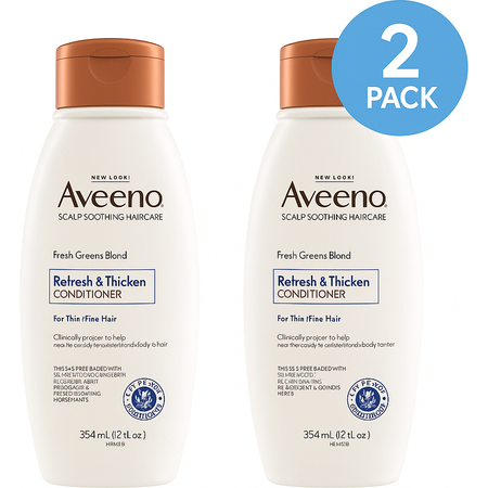 Aveeno Fresh Greens Conditioner 12 oz – Pack of 2 Refresh & Strengthen