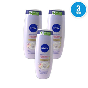 Nivea White Peach Jasmine Body Wash 20oz Nourishing Serum Pack of 3 New