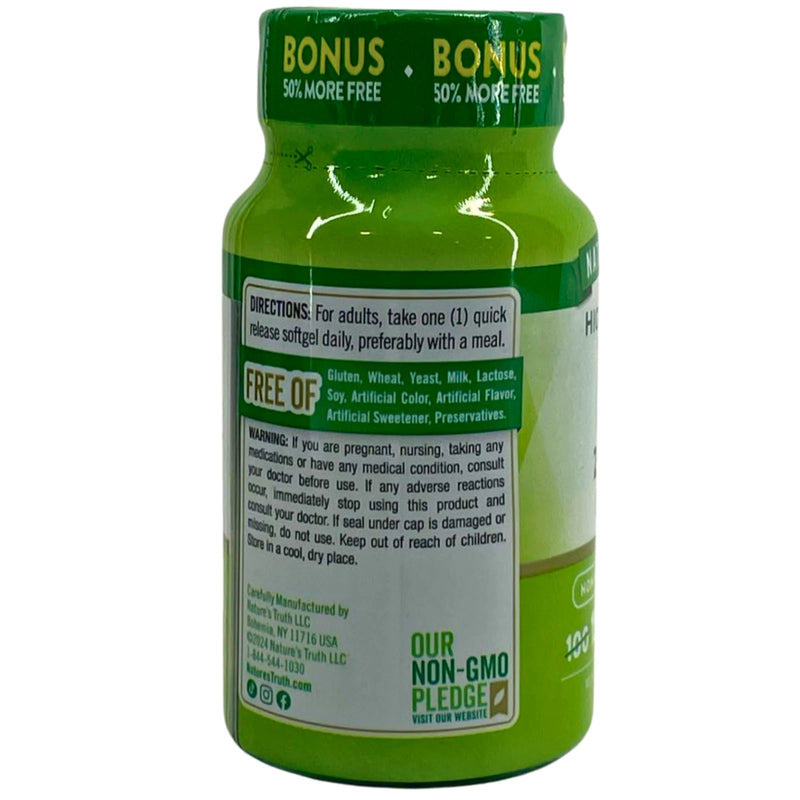 Nature's Truth High Potency D3 2000 IU 50 mcg 150 Quick Release Softgels 2 Pack
