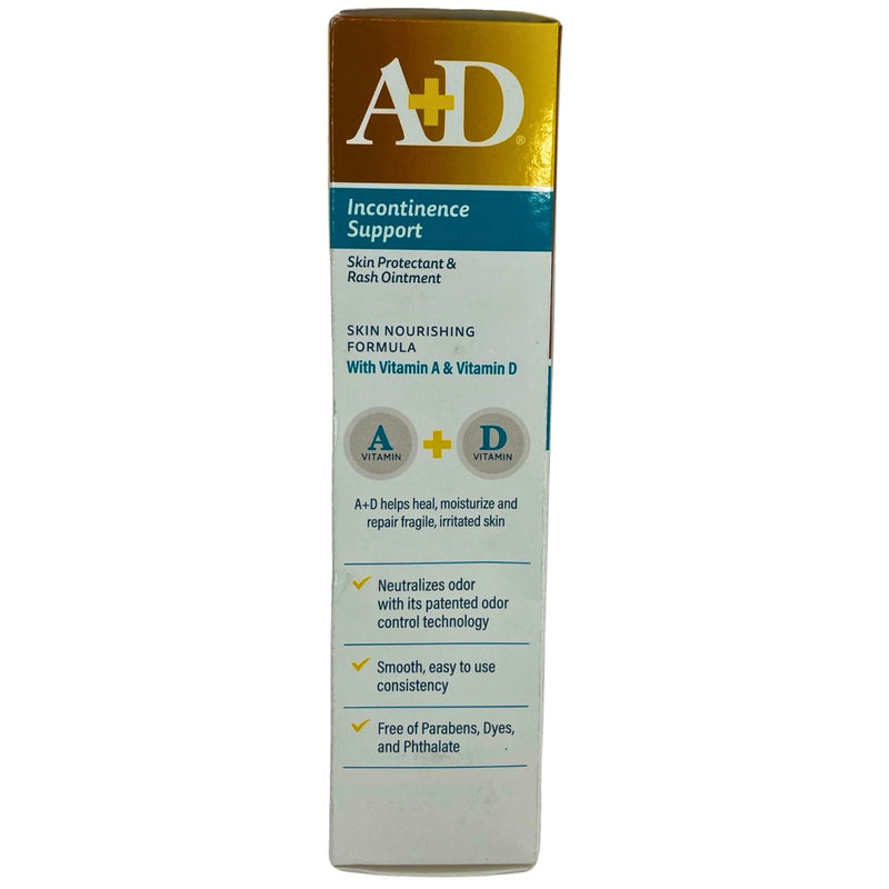 A+D Incontinence Support Ointment Skin Protectant Rash Ointment 3.5 oz Exp 12/26