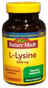 Nature Made L-Lysine 1000 mg Tablets Extra Strength 60 EA