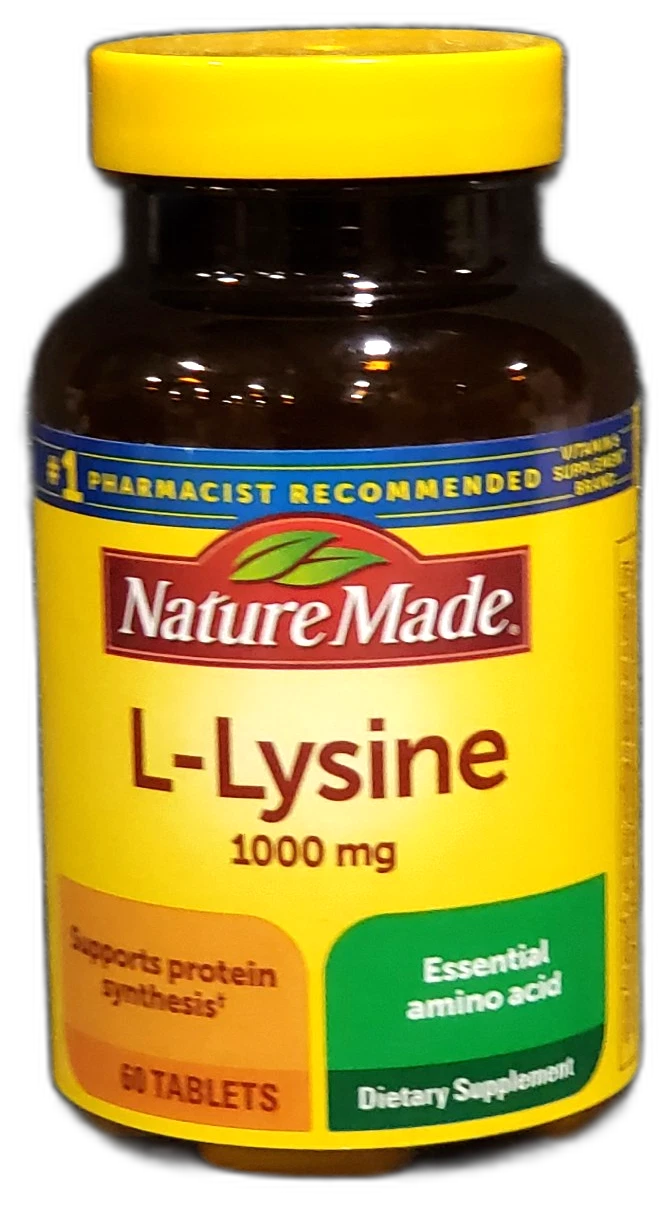 Nature Made L-Lysine 1000 mg Tablets Extra Strength 60 EA
