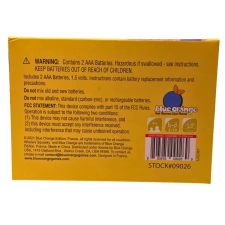 Blue Orange Where’s Squeaky? Interactive Hide & Seek Game 3 Pack New