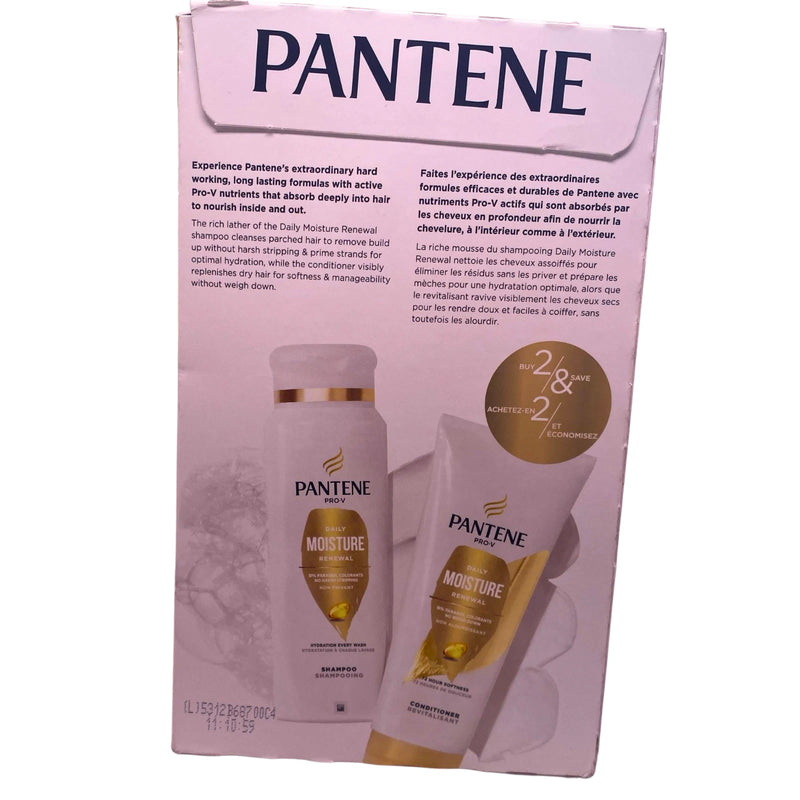 Pantene Pro-V Daily Moisture Renewal Shampoo and Conditioner Twin Pack Box 2 Pac
