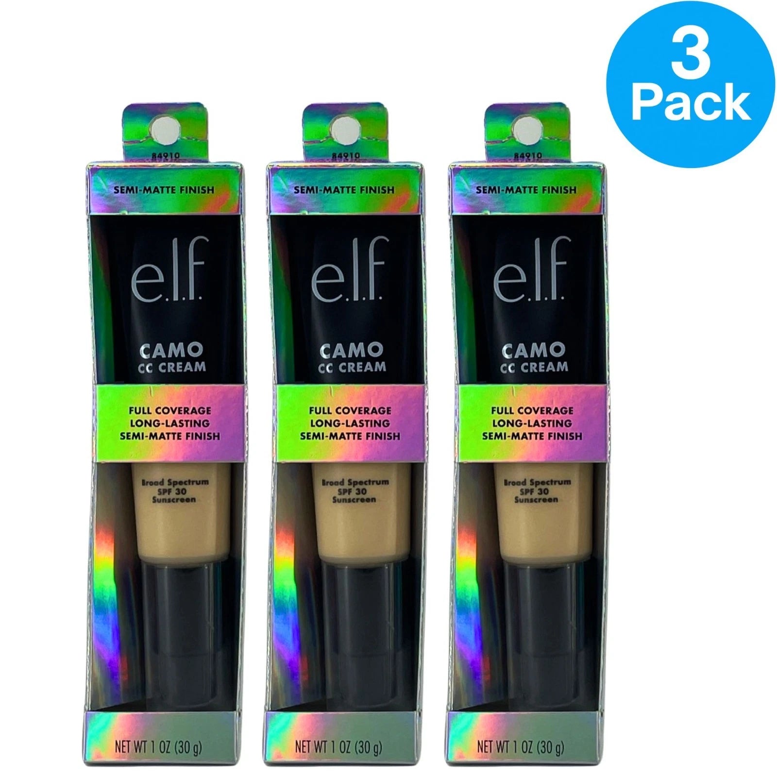 e.l.f. Camo CC Cream SPF 30 1 oz Fair 120N 3 Pack New
