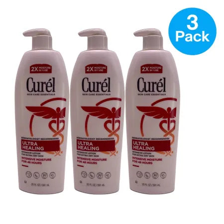 Curel Ultra Healing Intensive Lotion 20 oz 3 Pack New