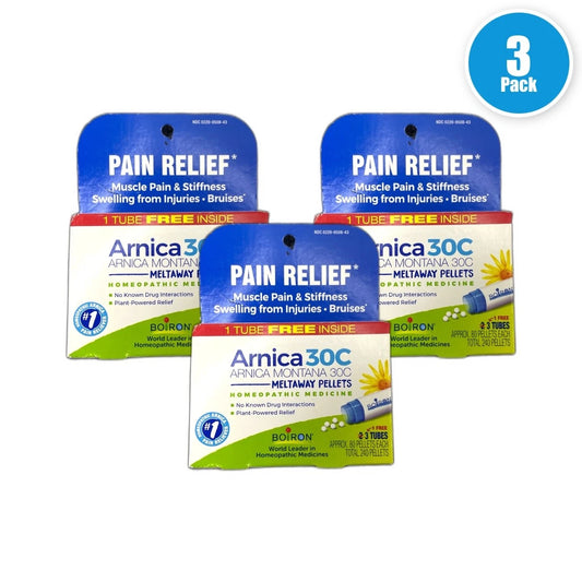 Boiron Arnica 30C Pain Relief 240 Pellets Each 720 Total Exp 11/29 Pack of 3 New