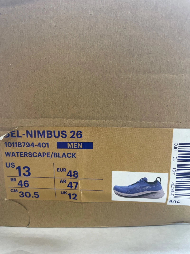 ASICS Sneakers WATERSCAPE/BLACK Size 13 Men's NWT