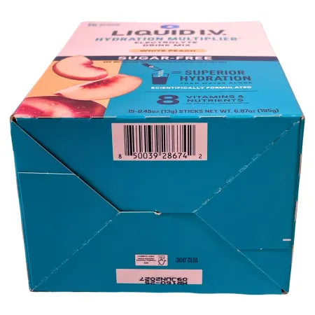 Liquid I.V. Hydration Multiplier Sugar-Free White Peach Electrolyte Mix 15 Stick