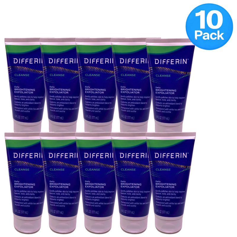 Differin Cleanse Daily Brightening Exfoliator Facial Cleanser 6 fl oz 10 Pack Bu