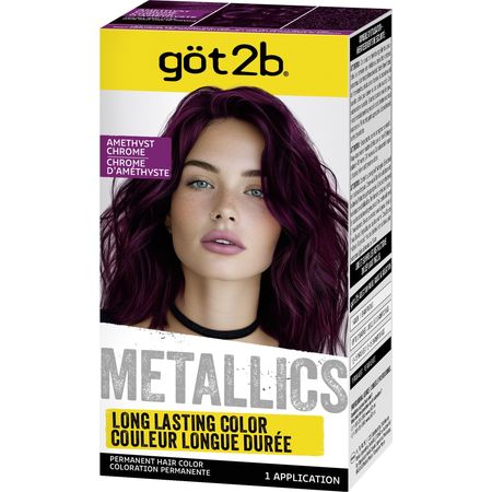 Schwarzkopf Got2b Metallics Permanent Hair Color, M69 Amethyst Chrome, 1 Application