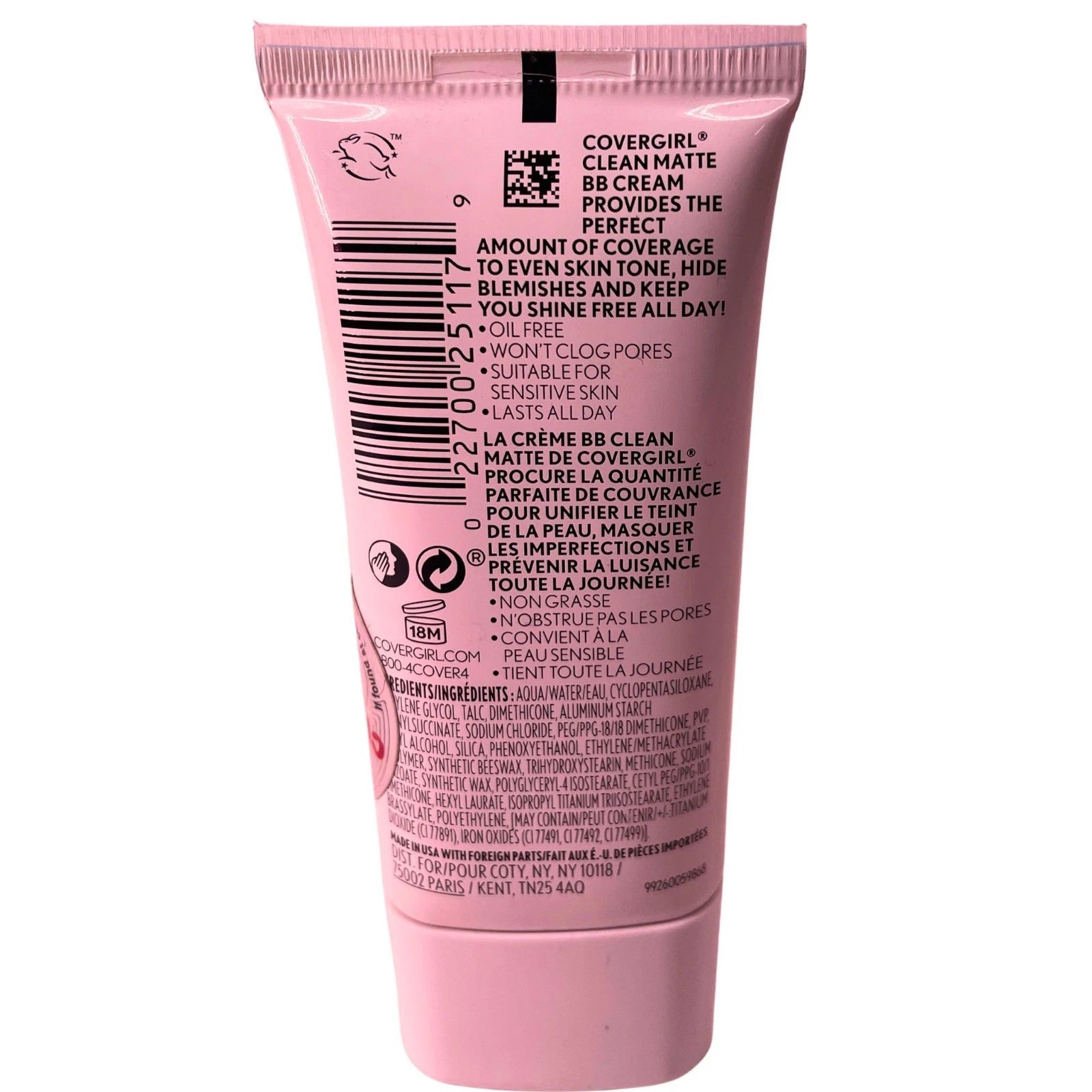 CoverGirl Clean Matte BB Cream 510 Fair 30mL 5 Pack New