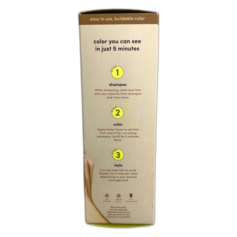 Hims Hair Color Conditioner Under Cover Semi-Permanent Light Brown Pack of 3 New