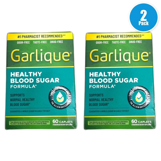 Garlique Allicin Garlic Healthy Blood Sugar Support Exp 01/27 Pack of 2 New