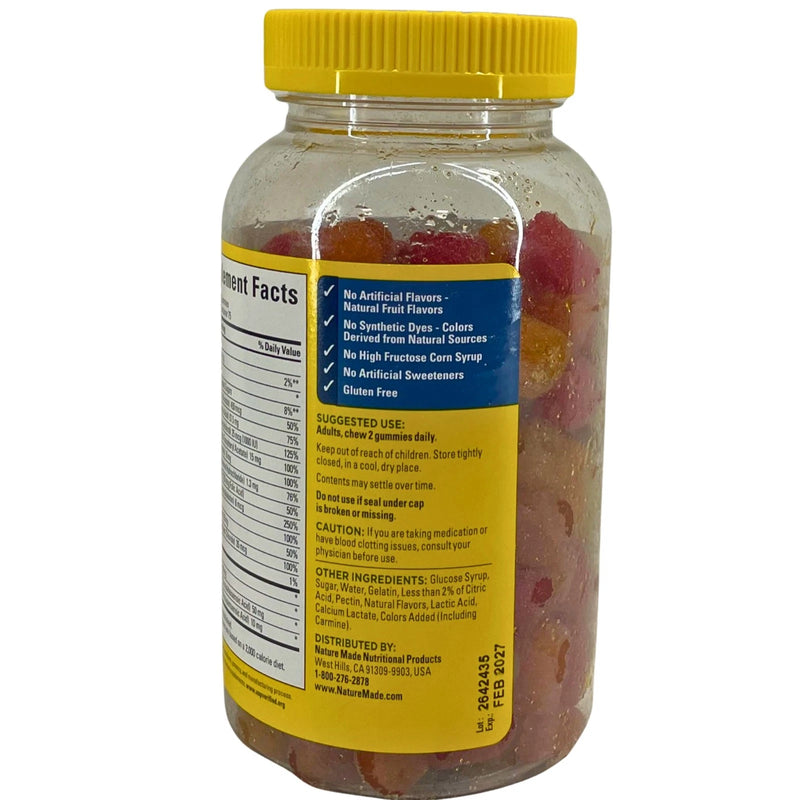 Nature Made Multi + Omega-3 For Him Gummies 150 Ct Value Size 2 Pack Exp 02/27