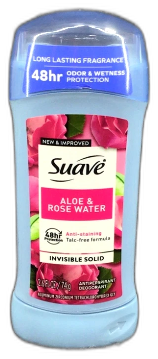 Suave Aloe Rose Water Deodorant 2.6oz 48Hr Fresh Exp 11/26 Pack of 6 New