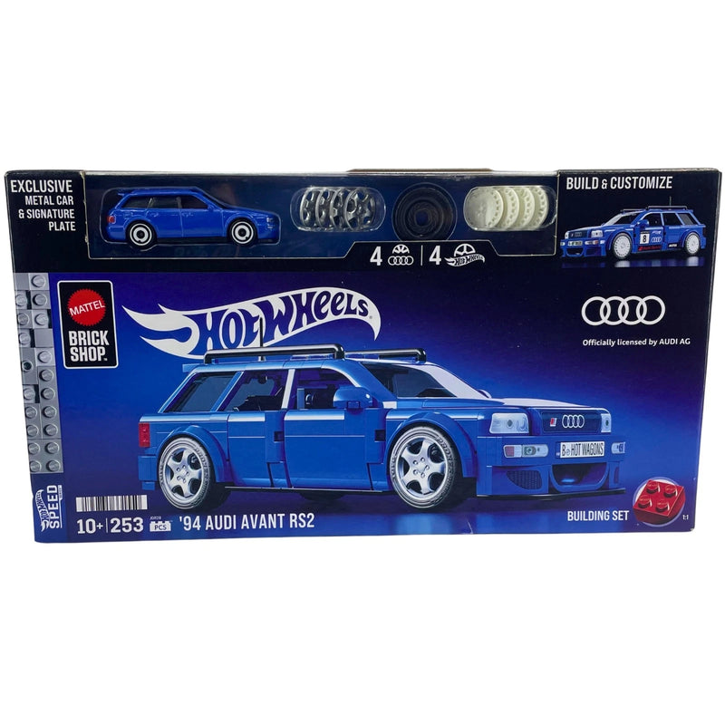 Hot Wheels Mattel Brick Shop 94 Audi Avant RS2 Building Set 1:32 Scale 1 Pack