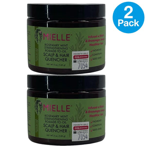 Mielle Organics Rosemary Mint Pomade-To-Oil Scalp & Hair Quencher 2 Pack New