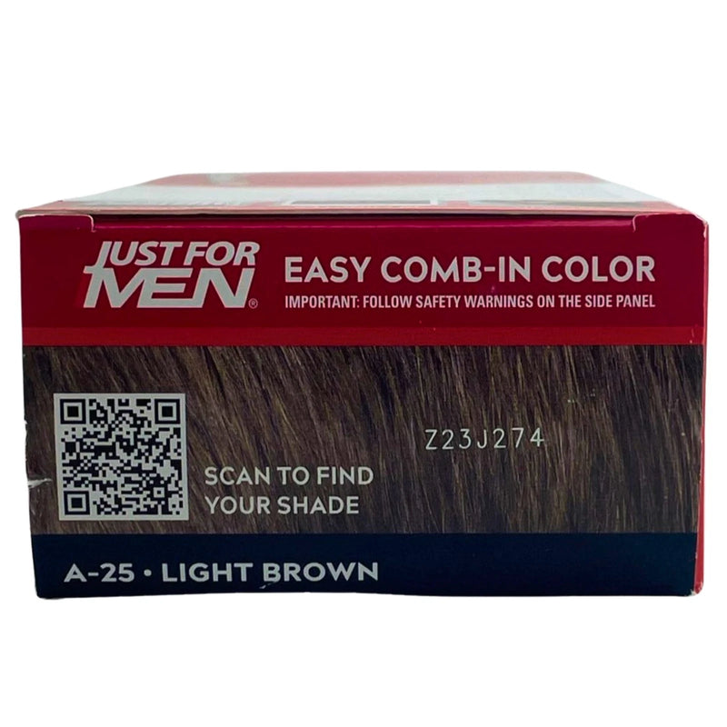 Just For Men Easy Comb-In Color Haircolor Light Brown A-25 Targeted Gray Coverag