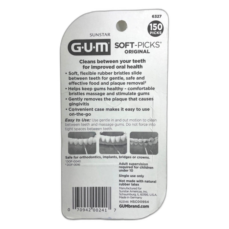 Gum Soft-Picks Original Dental Picks Dentist Recommended 150 Count Pack of 3 New
