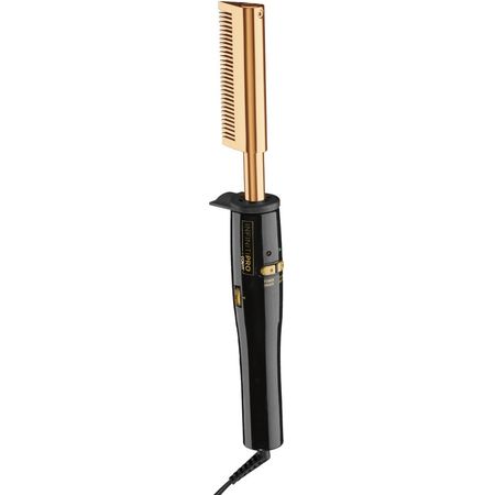 Conair InfinitiPRO gold-plated ultra-high heat hair straightening comb for professional styling results
