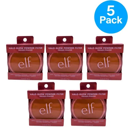 E.l.f. Halo Glow Powder Filter Medium Neutral Pressed Powder 0.35oz 5-Pack New